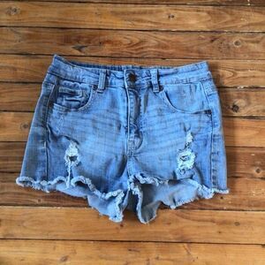 BLUE notes distressed jeans high rise shorts ripped